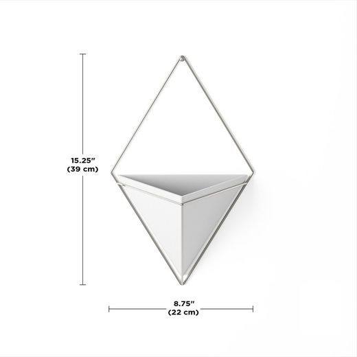 Trigg Large white and silver ceramic vase 22.2x9.5x38.7 cm