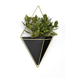 Ceramic vase Trigg Large black and gold 22.2x9.5x38.7 cm