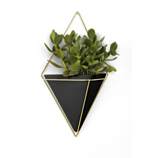 Ceramic vase Trigg Large black and gold 22.2x9.5x38.7 cm