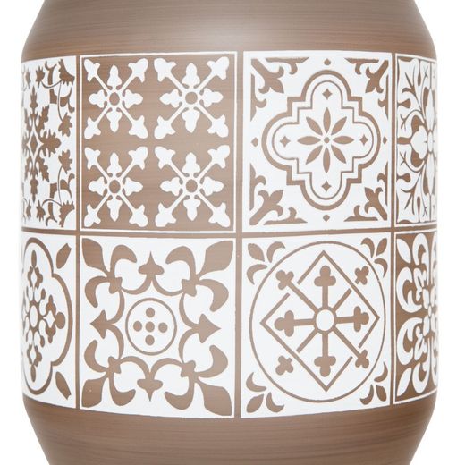 Blue and beige glass vase, 30x17 cm