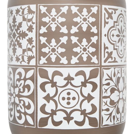 Blue and beige glass vase, 37x17 cm