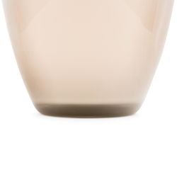 Jarrón de cristal beige, 37x18 cm