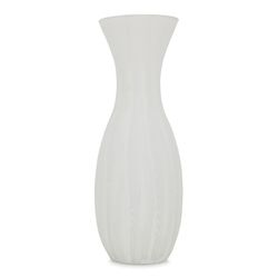 Vit glasvas, 50x15 cm