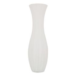 Vitt glasvas, 70x20 cm
