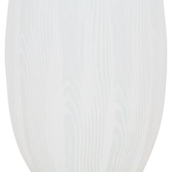 Vitt glasvas, 70x20 cm
