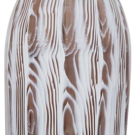 Vaso in vetro bianco e marrone, 50x17 cm