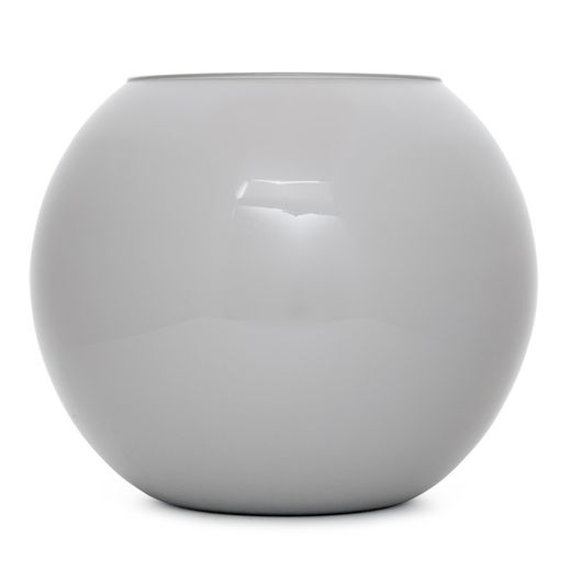 Vaso de vidro cinza, 25x30 cm