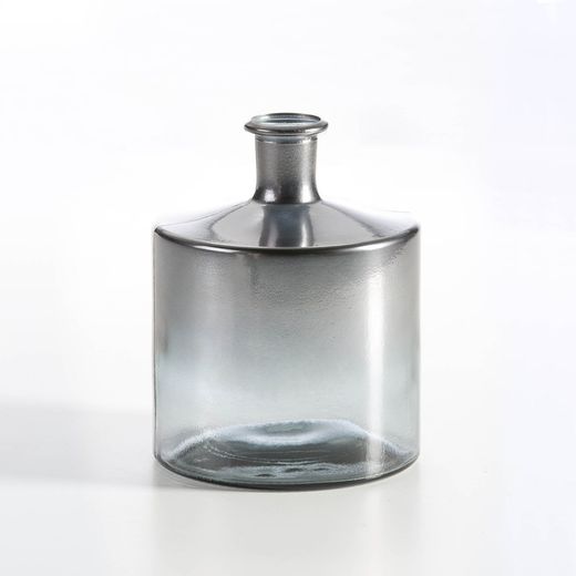 Silver Glass Vase, Ø21x26cm