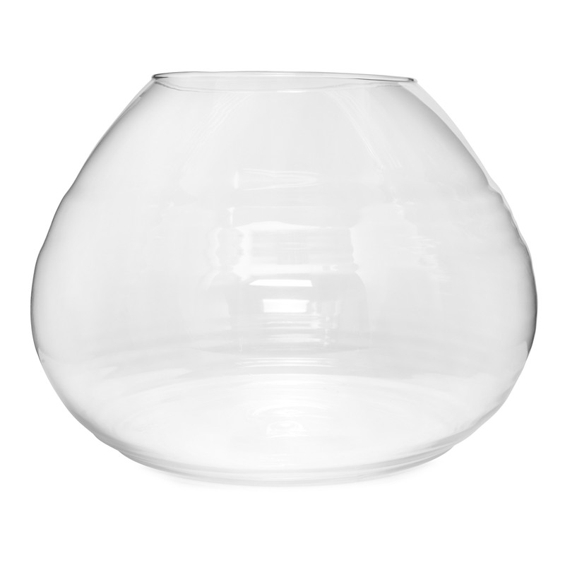 Jarrón de cristal transparente, 50x22 cm — Qechic