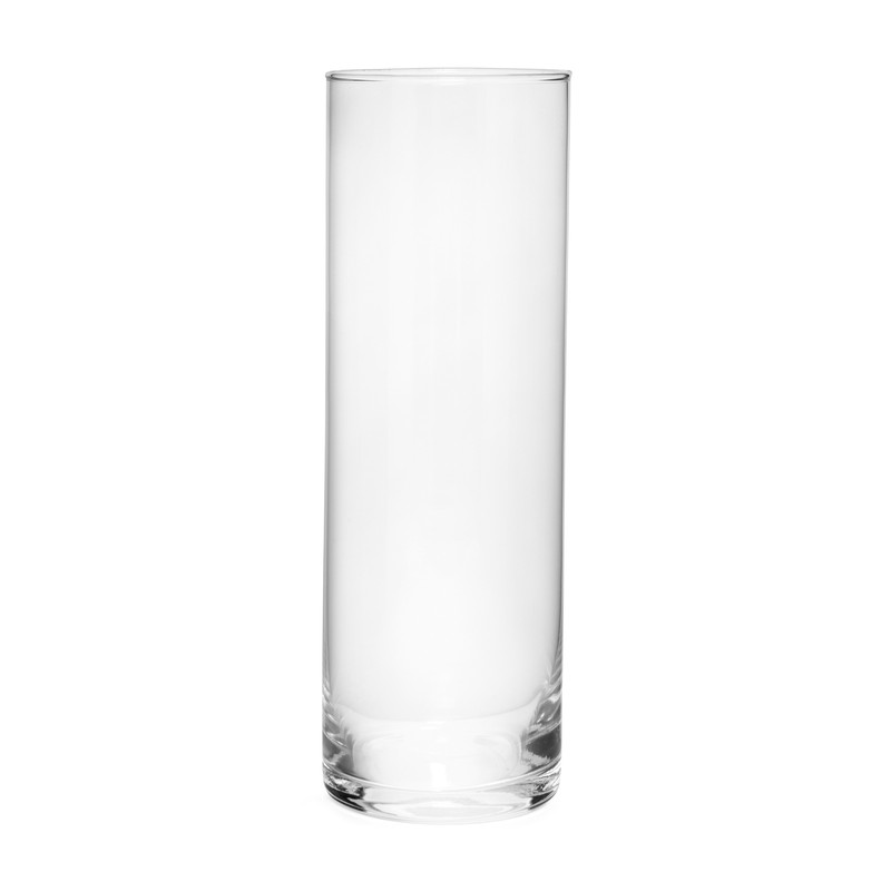 Jarrón de cristal transparente, 30x10 cm — Qechic