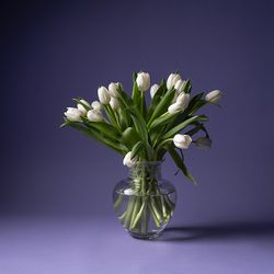 Vaso in vetro trasparente M, Ø 15,1 x 20 cm | avorio