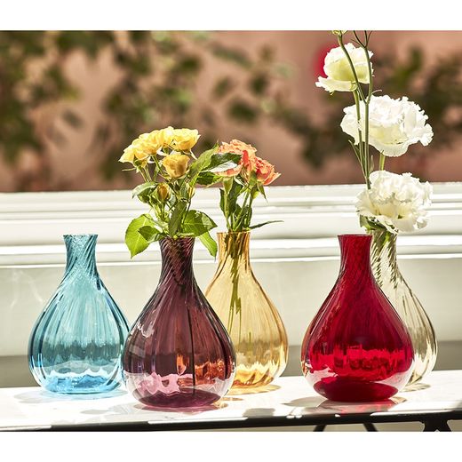 Vase S of amber glass, Ø 11 x 16 cm | Color Drop