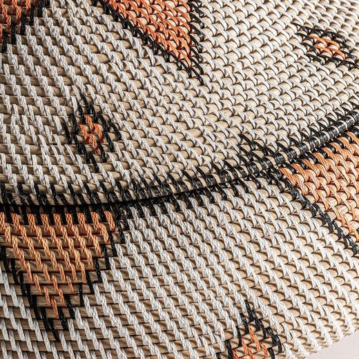 Zirba rattan vase in white, 60 x 60 x 40 cm