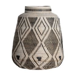 Zirba rattan vase in natural, 38 x 38 x 35 cm