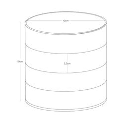 Jewelry box with 4 levels of ABS and white felt, Ø 10 x 10 cm | Tower