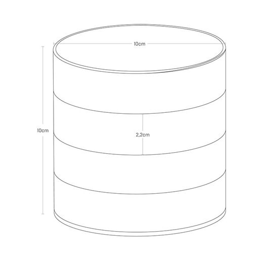 Jewelry box with 4 levels of ABS and white felt, Ø 10 x 10 cm | Tower