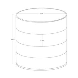 Guarda-joias com 4 níveis de ABS e feltro preto, Ø 10 x 10 cm | Torre