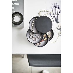 Guarda-joias com 4 níveis de ABS e feltro preto, Ø 10 x 10 cm | Torre