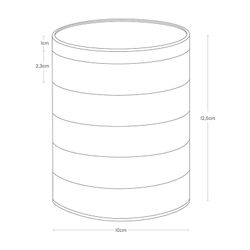 Joyero con 5 niveles  de ABS y madera en blanco y natural, Ø 10 x 12,5 cm | Tosca
