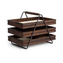 Paulownia wood jewelery box in dark natural, 25 x 18 x 20 cm | Terrace