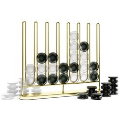 Steel 4-in-a-row game in multicolour, 32 x 5 x 26 cm | Stax