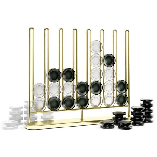 Cuatro en raya de acero en multicolor, 32x5x26 cm | Stax