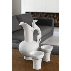 Lot de 2 verres en porcelaine blanc, 9,6 x 9,6 x 11,5 cm | Gryphus