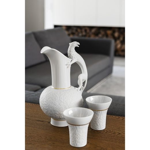 Lot de 2 verres en porcelaine blanc, 9,6 x 9,6 x 11,5 cm | Gryphus