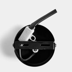 Juego de 2 lámparas de techo de metal y lino en marrón, 28 x 28 x 35 cm | Shipley