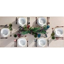 Set van 24 koperstalen bestek, 17 x 26 x 6 cm | Lux