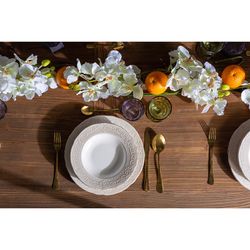 Set van 24 stalen bestek in goud, 15 x 5 x 26 cm | Lux