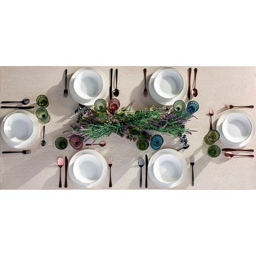 Set of 24 steel cutlery in silver, 17 x 7 x 26 cm | Silver