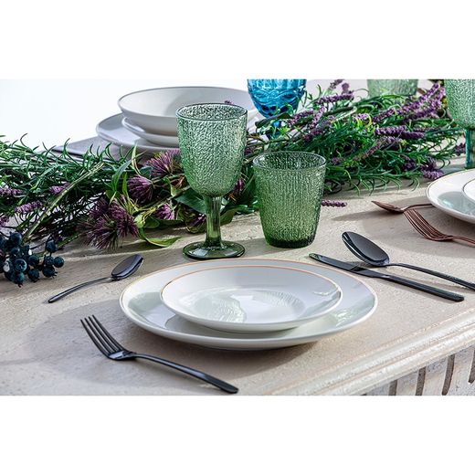 Set of 24 steel cutlery in silver, 17 x 7 x 26 cm | Silver