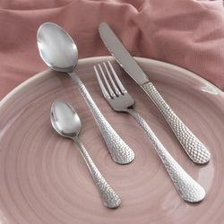 Juego de 24 cubiertos de acero inoxidable en plateado | Luna