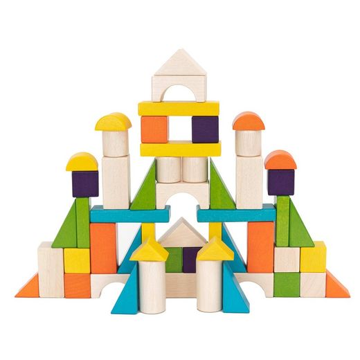 Juego de construcción montessori de madera en multicolor, 30 x 24 x 4,5 cm | Foster