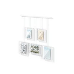 Zestaw pustych ramek na zdjęcia ze stali i szkła, 66 x 3 x 69 cm | Eksponować