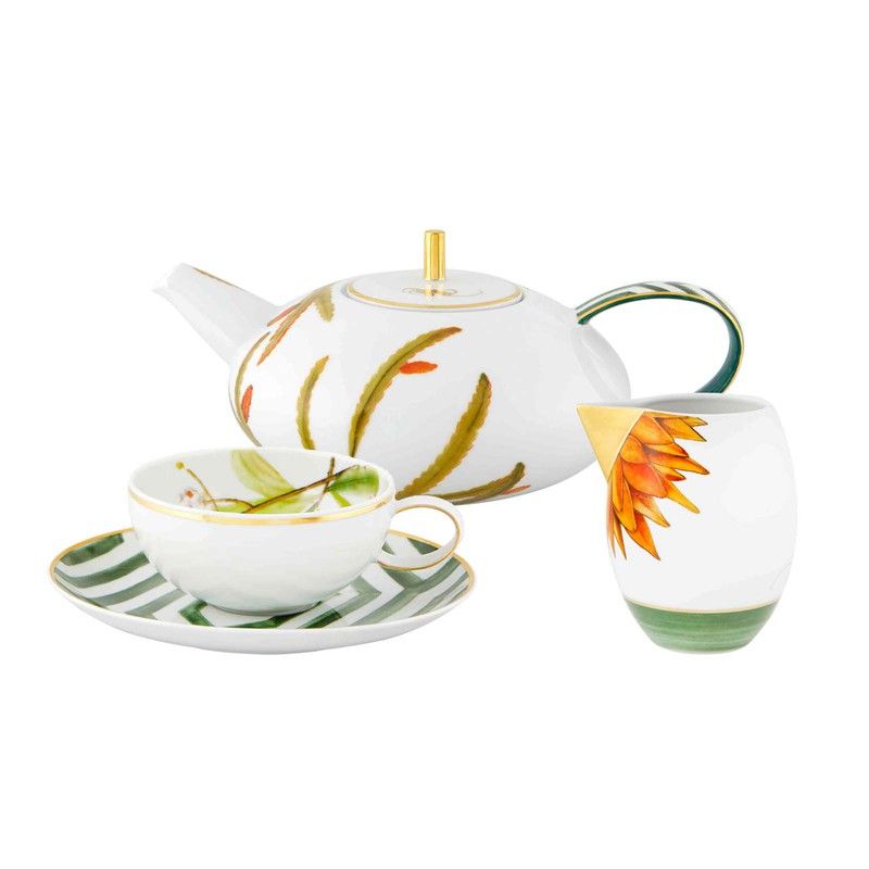 Amazonian porcelain 15piece tea set — Qechic