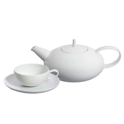 Juego té 15 Piezas porcelana Domo Whité