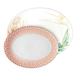 Ensembles de 2 plateaux en porcelaine | Fidji
