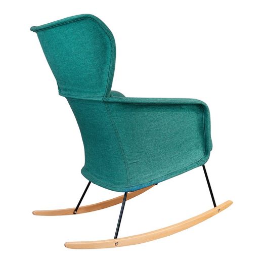 KAMIL-Green gepolsterter Schaukelstuhl, 68,4 x 82,3 x 86,5 cm