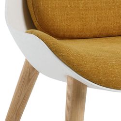 KEMEN-Armchair made of natural ash and polycarbonate wood. Includes yellow bearing, 71 x 73 x 90 cm