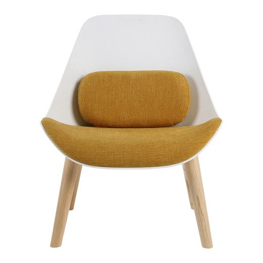 KEMEN-Armchair made of natural ash and polycarbonate wood. Includes yellow bearing, 71 x 73 x 90 cm