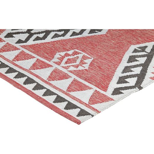 Kilim 100% PET Reciclado Rosa, Gris y Crema 200x300 cm