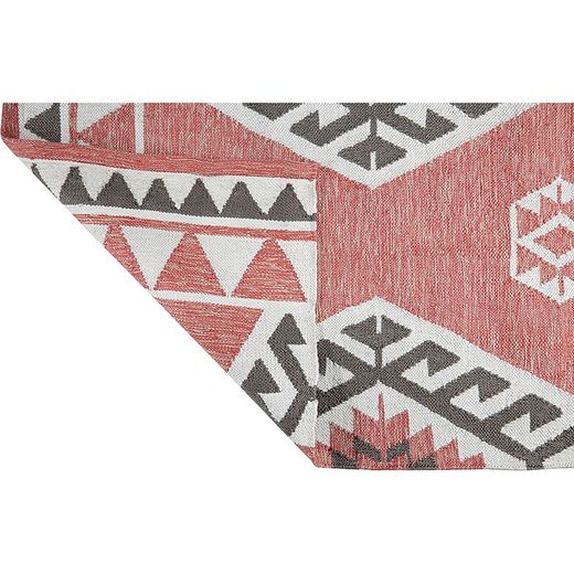Kilim 100% PET Reciclado Rosa, Gris y Crema 200x300 cm