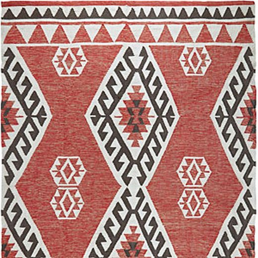 Kilim 100% PET Reciclado Rosa, Gris y Crema 200x300 cm