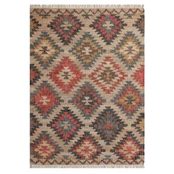 Kilim de Yute Óxido, Azul y Natural 140x200 cm