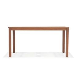 KINGSBURY - Rectangular Garden Table Support Parasol Wood Eucalyptus FSC 150x83x74 cm