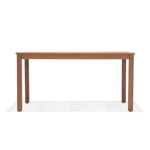 KINGSBURY - Rectangular Garden Table Support Parasol Wood Eucalyptus FSC 150x83x74 cm