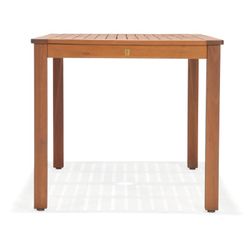 KINGSBURY - Rectangular Garden Table Support Parasol Wood Eucalyptus FSC 150x83x74 cm