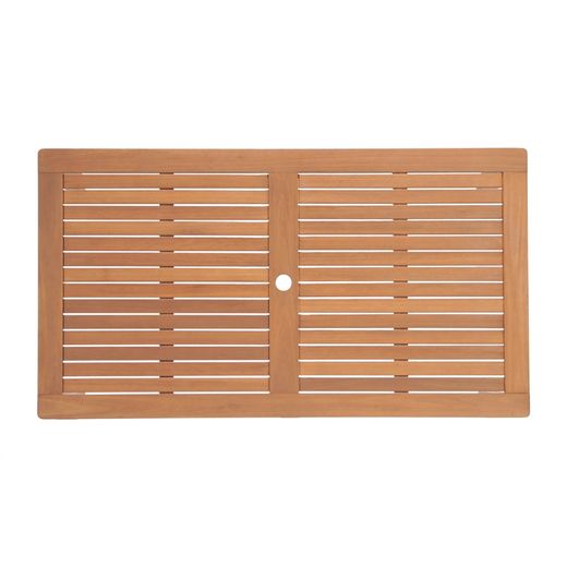KINGSBURY - Rectangular Garden Table Support Parasol Wood Eucalyptus FSC 150x83x74 cm